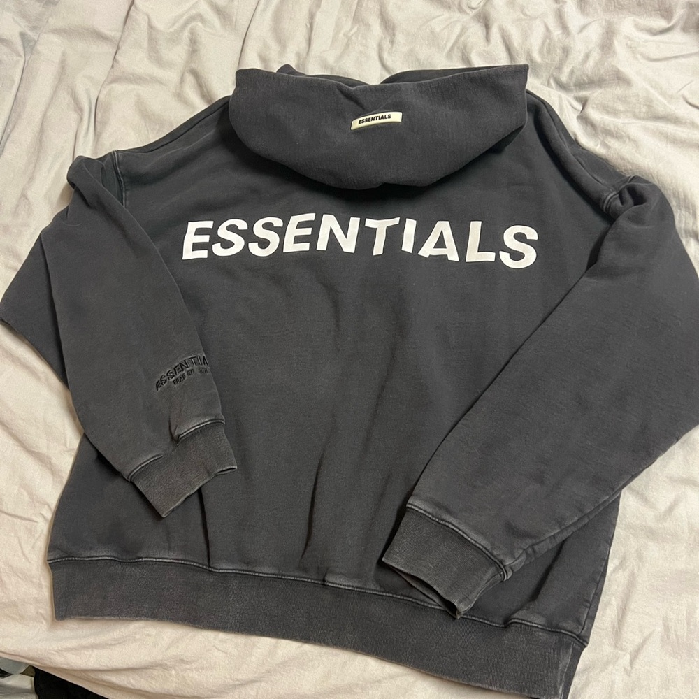 Fear of God Essentials 3M Logo Pullover Black Hoodie